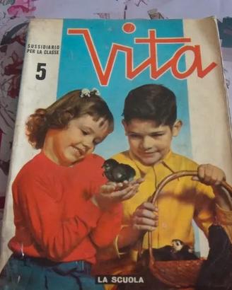 Sussidiario scolastico vintage VITA del 1966, 5^