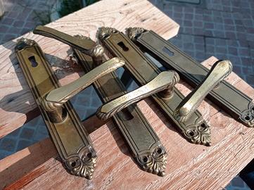 Lotto Maniglie x porte in ottone bronzato barocco