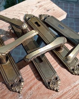 Lotto Maniglie x porte in ottone bronzato barocco