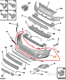 Paraurti ant Partner Berlingo 7401PV
