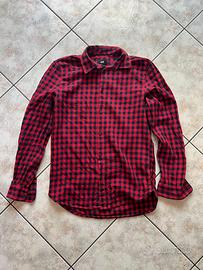 Camicia scozzese a quadretti H&M XS Rossa e Nera