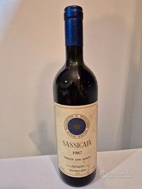 Sassicaia 1987 bolgheri bottiglia vino
