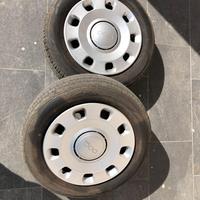 CERCHI 14 CON GOMME E  COPRICERCHIO FIAT 500
