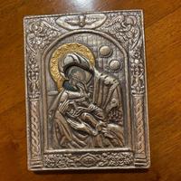 Quadretto abbraccio Madonna e Gesù