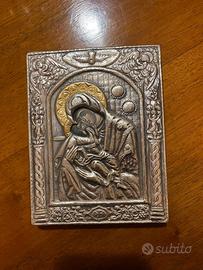 Quadretto abbraccio Madonna e Gesù