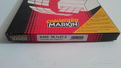 Etichette per stampanti su fogli A4