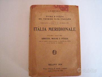 Libro anno 1926 TCI Bertarelli Italia Meridionale