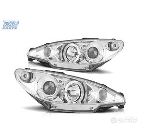 FARI PEUGEOT 206 98-08 ANGEL EYES FONDO CROMATO