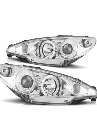 FARI PEUGEOT 206 98-08 ANGEL EYES FONDO CROMATO