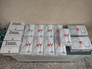 BICCHIERI CALICI FLUTE TUMBLER NUOVI 