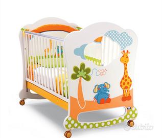 Culla Gigi e Lele Oblò Bianco, Mandarino - Pali