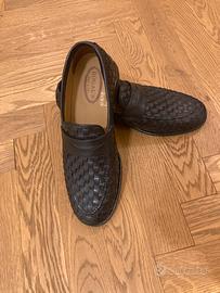 Mocassini ROGAL’S pelle nera intrecciata n 42