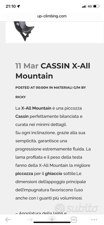 Piccozza Alpinismo Cassin X-All Mountain - Leggera, Tecnica, Con Lame Intercambiabili - Foto 7