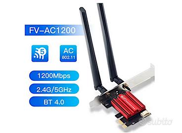 Scheda Wifi 5 AC1200 PCIe Dual Band 2.4G/5GHz