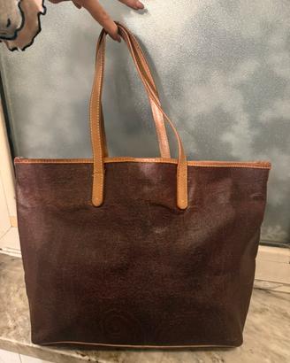 Etro shopper borsa a spalla donna vera pelle