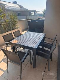 Tavolo allungabile 135/270 + 10 sedie