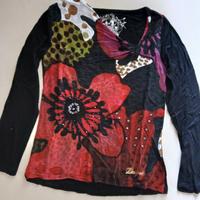 Maglia Desigual nera rossa M