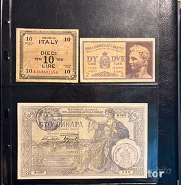 Lotto banconote occupazioni varie