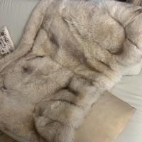 Coperta caldissima pelliccia di volpe bianca