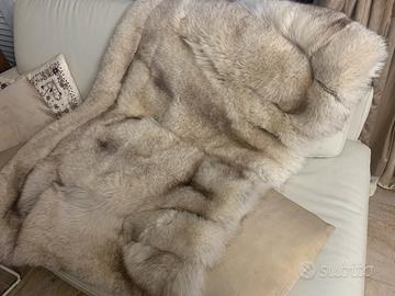 Coperta caldissima pelliccia di volpe bianca