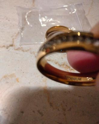 2 fedine acciaio e pietre