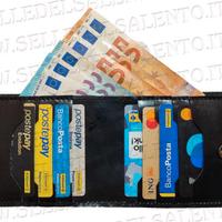 Porta carte credito portafoglio pelle orizzontale