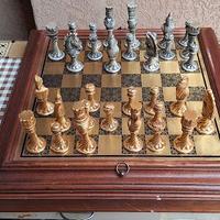 Scacchiera con pedine 60x60 cm