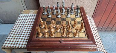 Scacchiera con pedine 60x60 cm