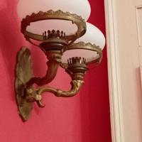 lampada vetro opalino art nouveau