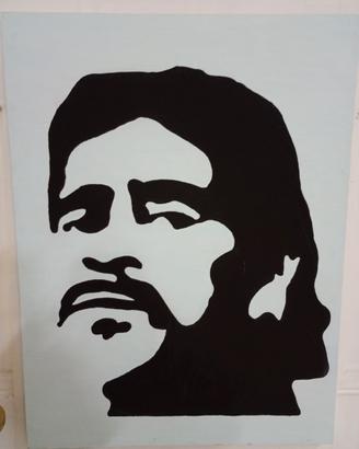quadro su tela mitico maradona stilizzato