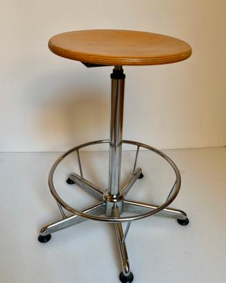 Sgabello da laboratorio regolabile anni 70
