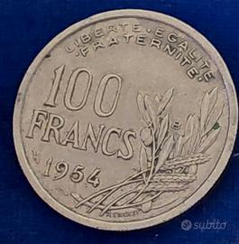 Moneta 100 Franchi Francesi 1954