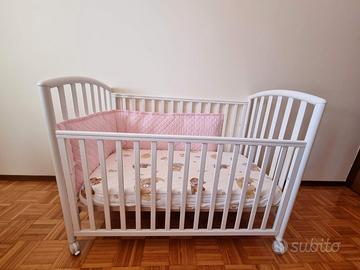 Lettino Pali nuovo + materasso memory