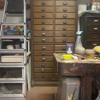 Schedario 26 cassetti  in rovere ‘900.