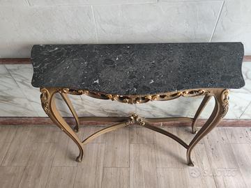 consolle legno dorato a foglie d'oro  mano 700