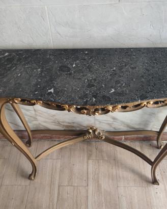 consolle legno dorato a foglie d'oro  mano 700