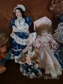 Bambole varie 9 pezzi