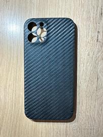 Cover iphone 12 pro in vera fibra di carbonio