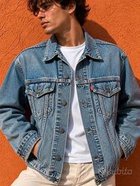 Giacca Levi’s Uomo XL Denim Azzurro Chiaro Vintage
