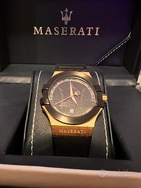 orologio uomo Maserati Potenza nero e oro rosa