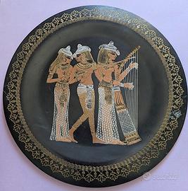 Piatto vintage decorativo in rame Egitto