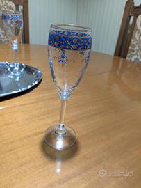 Servizio 12 Calici Flûte in Cristallo Vintage