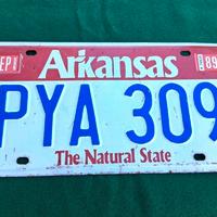 Targa auto U.S. metallica Stato dell' Arkansas