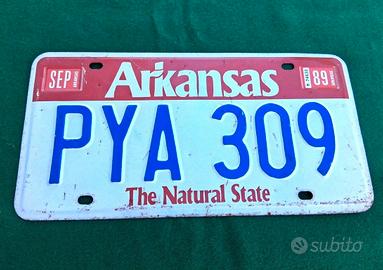 Targa auto U.S. metallica Stato dell' Arkansas
