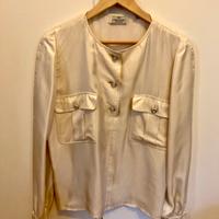 Camicia Valentino seta bianco panna