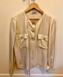 Camicia Valentino seta bianco panna
