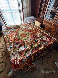 Coperta Matrimoniale Velluto 210x240 Barocco fiori