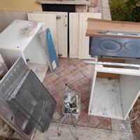 mobili, lavello, piano cottura,ante sportelli