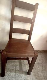 n. 6 sedie in legno noce scuro