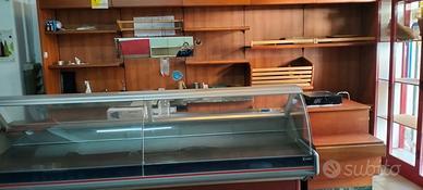 RETROBANCO + BANCO FRIGO IN LEGNO PER ALIMENTARI